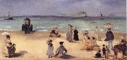 Edouard Manet On the Beach,Boulogne-sur-Mer oil on canvas